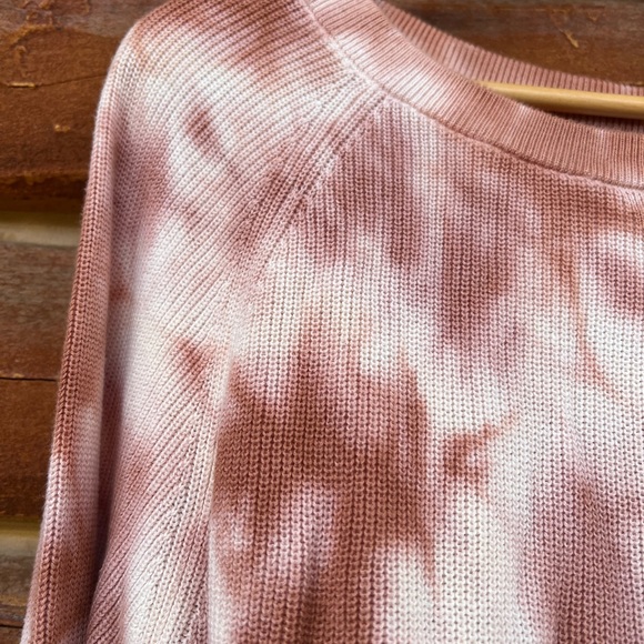 LUSH burnt orange and cream tie dye sweater M - Picture 3 of 4